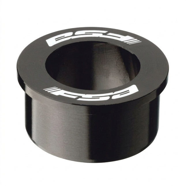 FSA Headtube Reducer, allows 1 1/8" Headset to be used in place of 1.5". Black - SOLD INDIVIDUALLY (34mm ID, 49.75mm OD 20mm Depth + LIP is 55mm OD x 4mm Deep)