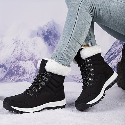 Women's High-Top Snow Boots - Thickened Winter Footwear,