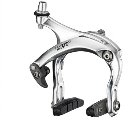 BRAKE - Tektro Caliper Brake Set, 55-73mm Reach, Dual Pivot, Forged Alloy, Q/R, Recessed, SILVER ANODIZED (Front & Rear)