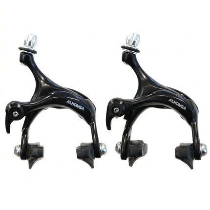 Alhonga Brake Set, Caliper, 39-49mm Drop, w/QR, dual pivot, BLACK (Front & Rear)