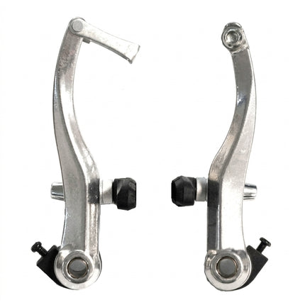 Alhonga BRAKE - V Brake Set For Cruiser, 120mm Arms, Linear Type Dual Spring, Alloy, SILVER (Front & Rear)