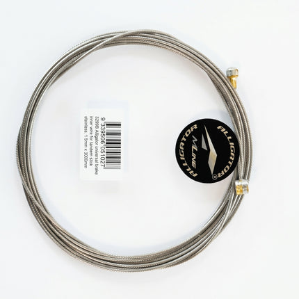 Cable, Alligator TANDEM Brake Inner '31 STRAND Superior Shine Slick' Stainless 1.5mm x 3000mm (Shimano/Sram)