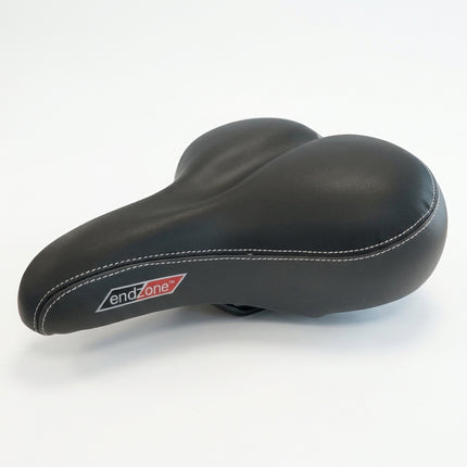 Saddle, Ladies Comfort, Plush Top, Memory Foam, Dual Density Base, Elastomer Springs, 240 x 200mm BLACK