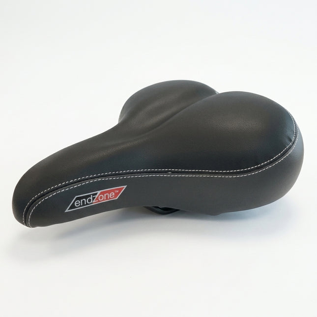 Saddle, Ladies Comfort, Plush Top, Memory Foam, Dual Density Base, Elastomer Springs, 240 x 200mm BLACK