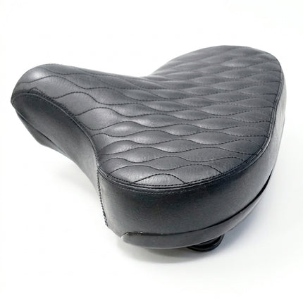SADDLE, SOUL CRUISER, Classic QUILTED Stitching, Dual comfort sprung, BLACK, 265mm Wide x 255mm