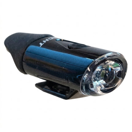 LIGHT Front, D-Light, USB rechargeble, 4 functions, Ultra Compact, BLACK, 0.5Watt LED, 16 hours batt in Flashing