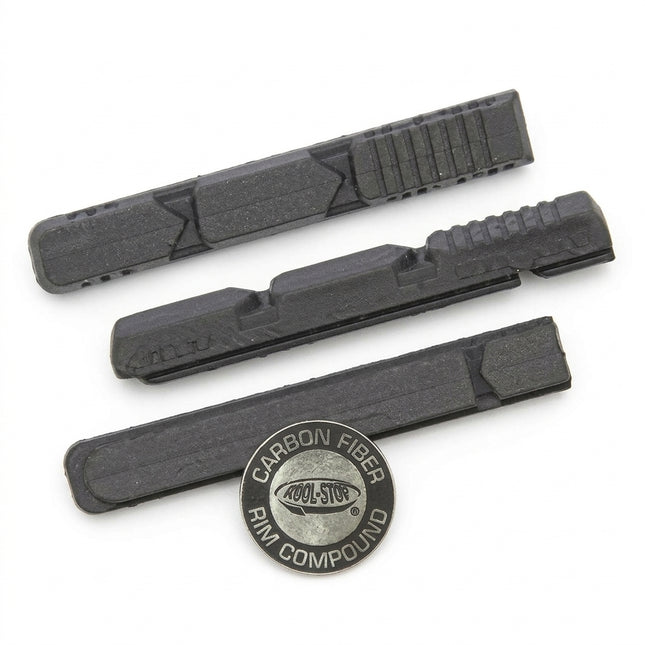 BRAKE PAD - KOOL STOP V2 XT Insert, Carbon Fibre Rim Compound, Linear Pull V-TYPE 2 Replacement Brake Pads - KSV2CF2