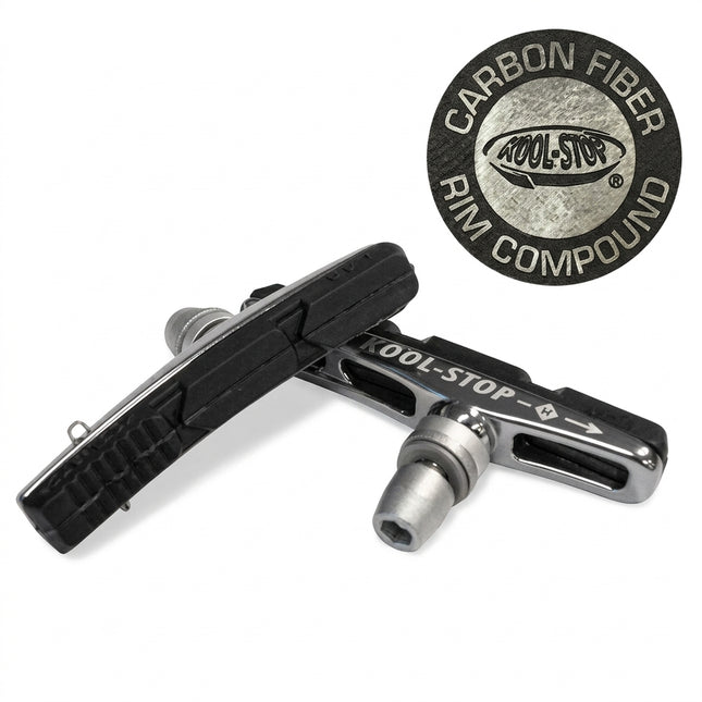 BRAKE PAD - KOOL STOP V2 Brake Holder, Carbon Fibre Rim Compound - KSVH2CF2
