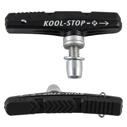 BRAKE PADS - KOOL STOP V BRAKE HOLDER with All-Weather, High Performance Replaceable Brake Pads KSVBHCF2