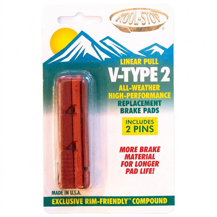 BRAKE PADS - KOOL STOP V2 TYPE INSERT SALMON KSV2SA