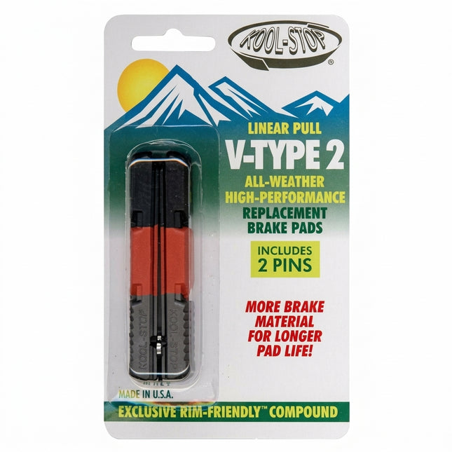 BRAKE PADS - KOOL STOP V2 TYPE INSERT TRIPLE COMPOUND KSV2TR