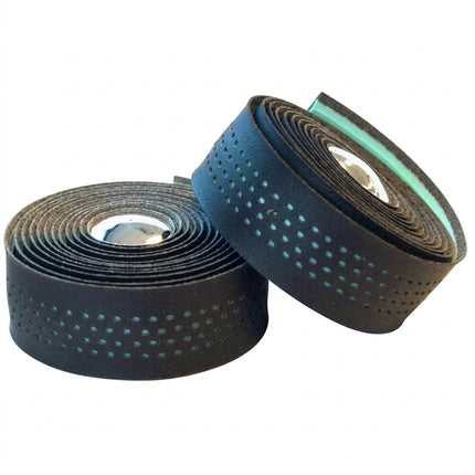 Velo Handlebar Cushion Tape, Black Microfibre + CELESTE Shockproof gel, w Plugs