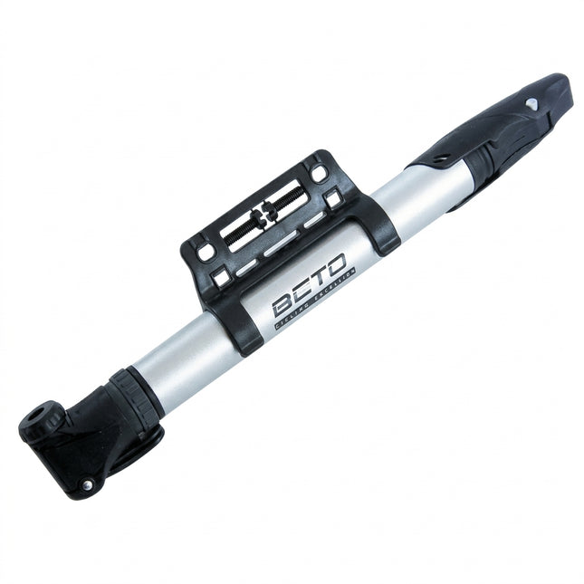 MINI PUMP Beto ALLOY, w/swivel head, pivoting T handle, w/brkt, reversible to suit F/V or A/V