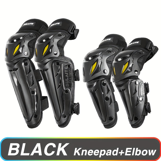 1 Pair Knee Pads + 1 Pair Elbow Pads - Motorcycle Gear