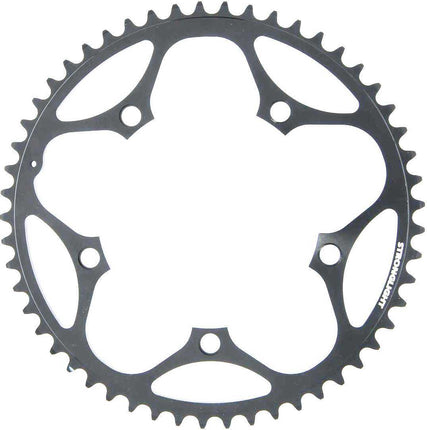 Stronglight Bicycle CHAINRING - ROAD "STRONGLIGHT", 52T, 5083 Black - 110mm BCD, 5 Hole for 9/10 Spd