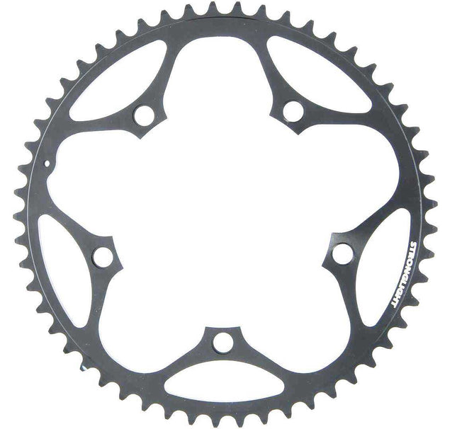 Stronglight Bicycle CHAINRING - ROAD "STRONGLIGHT", 52T, 5083 Black - 110mm BCD, 5 Hole for 9/10 Spd