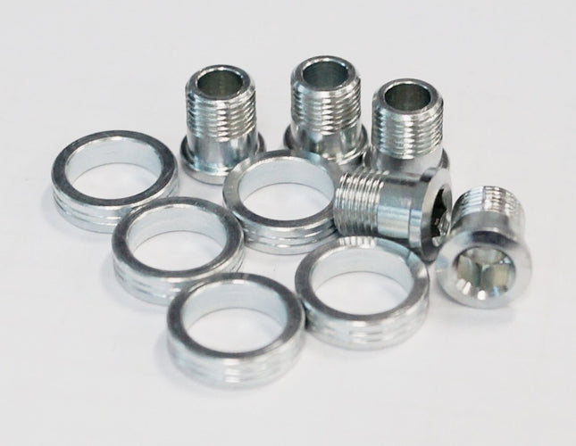Stronglight Bicycle Chainring Bolt Kits, STRONGSCREW TO ASSEMBLE HOLDER ALLOY SILVER