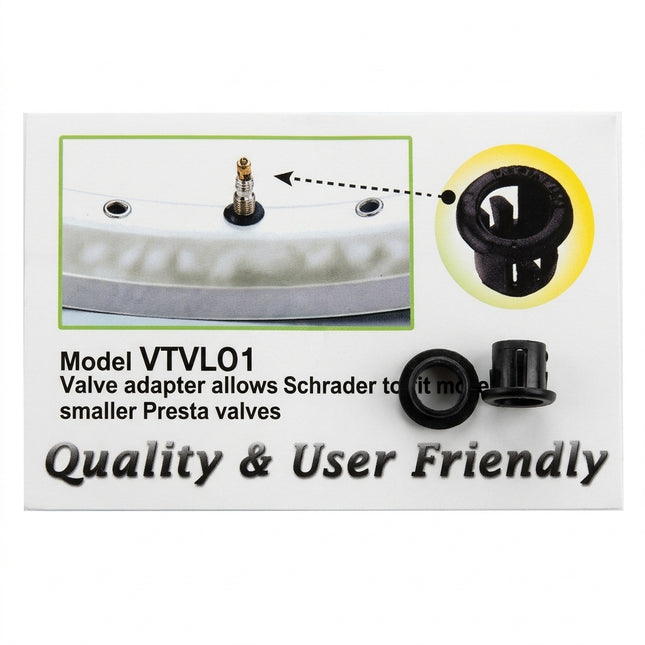 Rim valve hole adaptor for AV to FV. set of 2pcs per bag