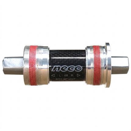 Bottom Bracket, 110mm, CARBON Shell, CR-MO hollow Axle, Threaded 68mm shell, Alloy Cups, Sealed Bearing, NECO Brand