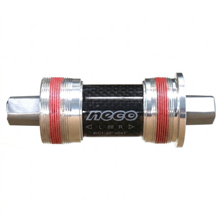 Bottom Bracket, 113mm, CARBON Shell, CR-MO hollow Axle, Threaded 68mm shell, Alloy Cups, Sealed Bearing, NECO Brand