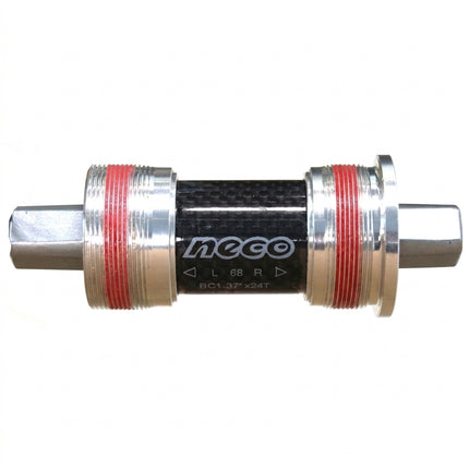 Bottom Bracket, 116mm, CARBON Shell, CR-MO hollow Axle, Threaded 68mm shell, Alloy Cups, Sealed Bearing, NECO Brand