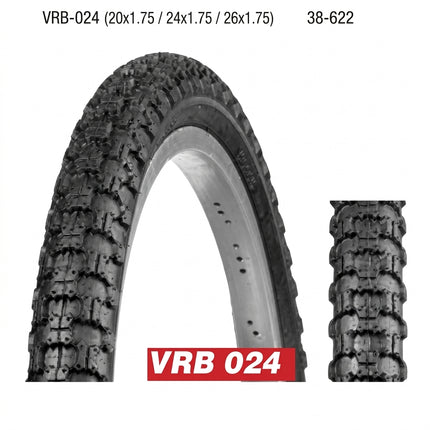 Vee Rubber TYRE 20 x 2.125 BLACK BMX C-3, (54-406)