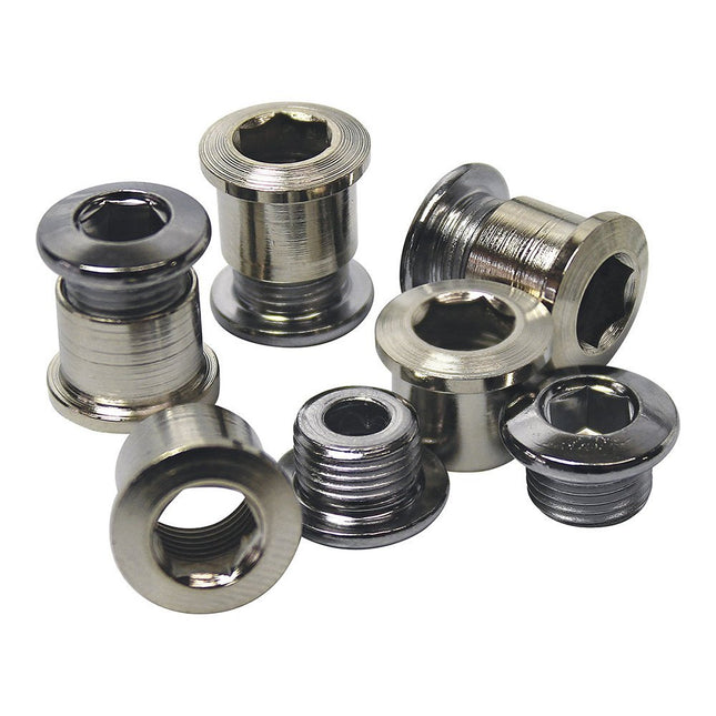 Stronglight Bicycle Chainring Bolt Kits, STRONGSCREW FOR DOUBLE MESSENGER (5 ARMS), STEEL, SILVER