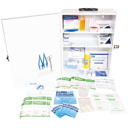 HOSPITALITY & RESTAURANT KIT IN A WALL MOUNTED METAL CABINET