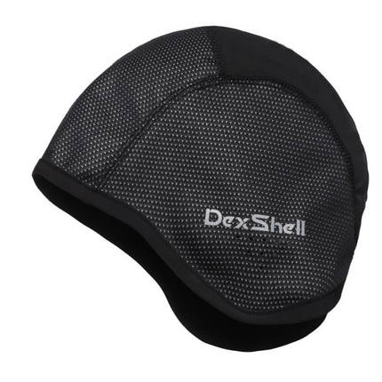 Dexshell Cycling SKULL CAP by DexShell - One Size ADULT, Water resistant, Windproof - BLACK