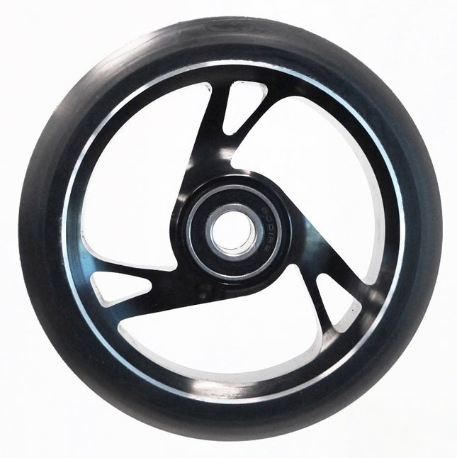 Bulletproof 125mm Alloy Core Scooter Wheel with ABEC-9 Bearing - Black