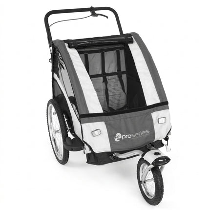 Pro Series Bicycle Children Trailer/Jogger BLUE, Steel Frame. w/swivel & "lock in" front wheel 40kg max weight