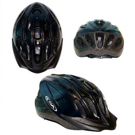 CSA CHASER HELMET - GLOSS BLACK, Australia Standards Approved -- MEDIUM / LARGE (58-62cm)