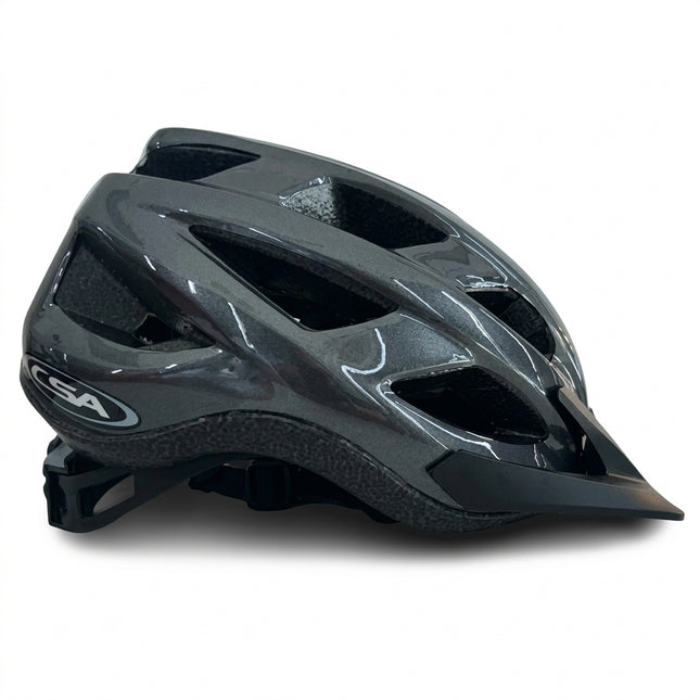 CSA CHASER HELMET - GLOSS GREY, Australia Standards Approved -- MEDIUM / LARGE (58-62cm)