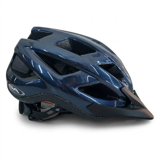 CSA CHASER HELMET - METALIC BLUE, Australia Standards Approved -- MEDIUM / LARGE (58-62cm)