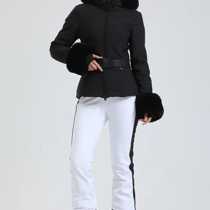 Gsou Snow Women Skiing Jacket Snowboard Clothing Windproof Waterproof Thermal Thicken Winter Coat for Outdoor Sport Wear New
