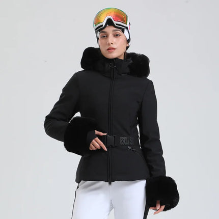 Gsou Snow Women Skiing Jacket Snowboard Clothing Windproof Waterproof Thermal Thicken Winter Coat for Outdoor Sport Wear New