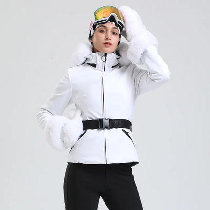 Gsou Snow Women Skiing Jacket Snowboard Clothing Windproof Waterproof Thermal Thicken Winter Coat for Outdoor Sport Wear New