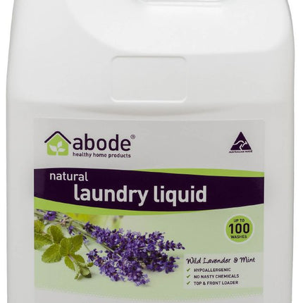 ABODE NATURAL LAUNDRY LIQUID WILD LAVENDER & MINT 4L