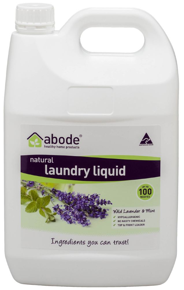 ABODE NATURAL LAUNDRY LIQUID WILD LAVENDER & MINT 4L