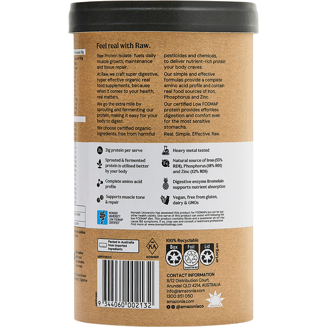 Amazonia Raw Protein Isolate Vanilla 390g