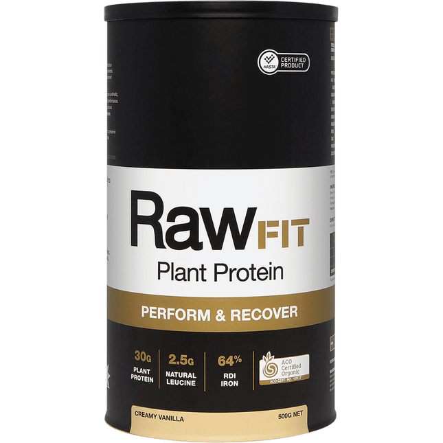 Amazonia RawFit Plant Protein Perform & Recover Creamy Vanilla 500g