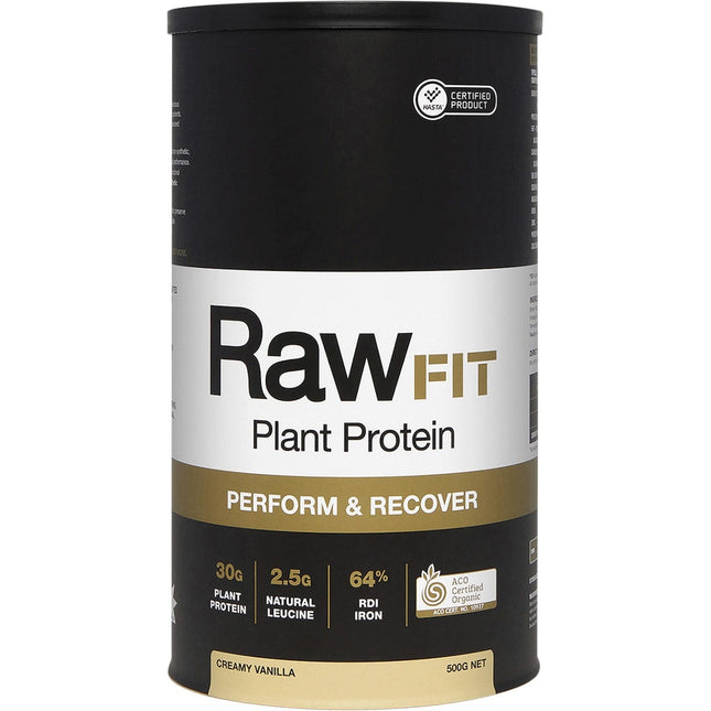 AMAZONIA - RAWFIT PLANT PROTEIN PERFORM & RECOVER CREAMY VANILLA 500G