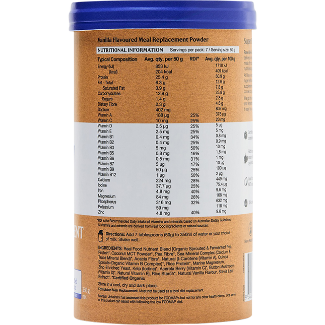 Amazonia Raw All-In-One Meal Replacement Vanilla Creme 350g