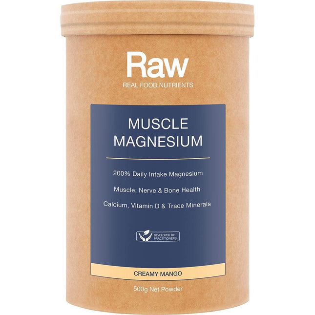 AMAZONIA Raw Muscle Magnesium Mango 500g | Magnesium Supplement