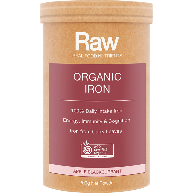 Amazonia Raw Organic Iron Apple Blackcurrant 200g