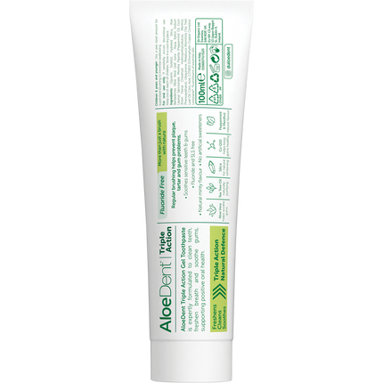 Aloe Dent Fluoride Free Triple Action Toothpaste 100ml