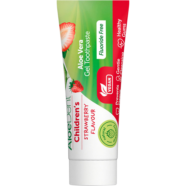 Aloe Dent Children's Toothpaste Fluoride Free Strawberry 50ml