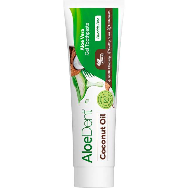 Aloe Dent Toothpaste Coconut Oil Fluoride Free 100ml