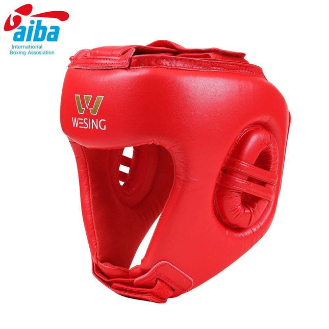 MORGAN WESING AIBA APPROVED LEATHER HEAD GUARD