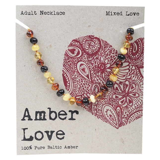 AMBER LOVE - ADULT'S NECKLACE 100% BALTIC AMBER 46CM
